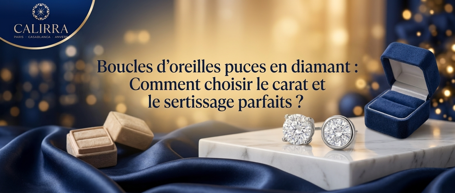 Comment choisir le carat et le sertissage parfaits pour des boucles d'oreilles puces en diamant ?