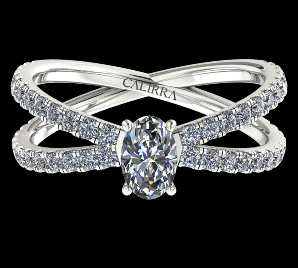 Solitaire Ylana diamant Oval cut